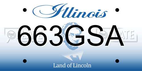 663GSA Illinois License Plate