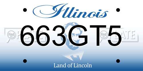 663GT5 Illinois License Plate