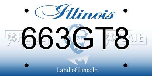 663GT8 Illinois License Plate