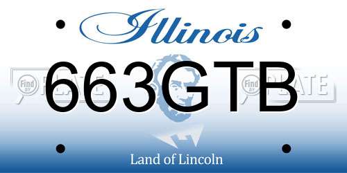 663GTB Illinois License Plate