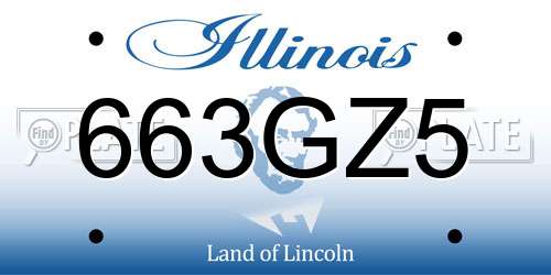663GZ5 Illinois License Plate