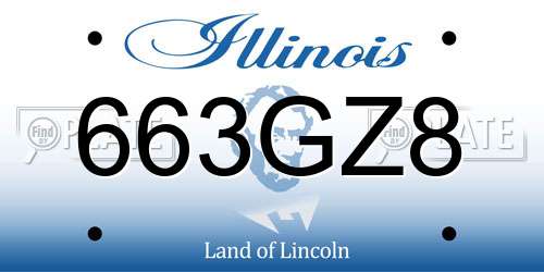 663GZ8 Illinois License Plate
