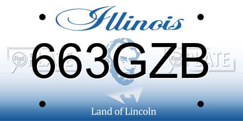 663GZB Illinois License Plate