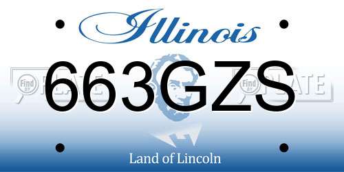 663GZS Illinois License Plate