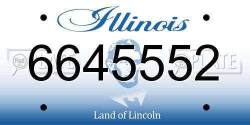 6645552 Illinois License Plate