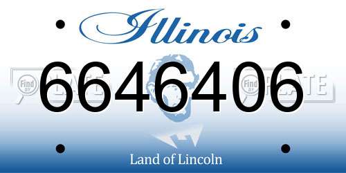 6646406 Illinois License Plate