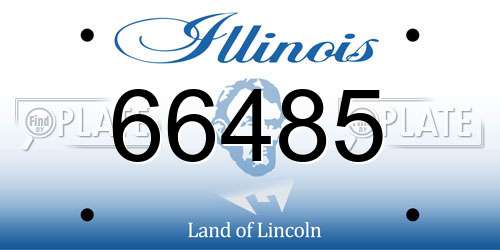 66485 Illinois License Plate