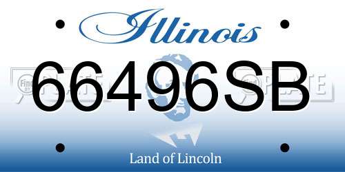 66496SB Illinois License Plate