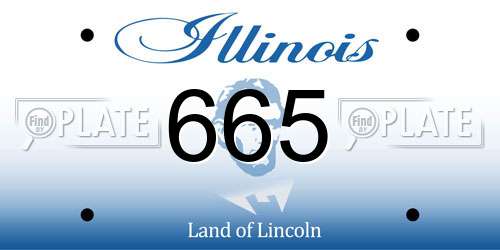 665 Illinois License Plate