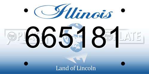 665181 Illinois License Plate