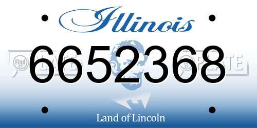 6652368 Illinois License Plate