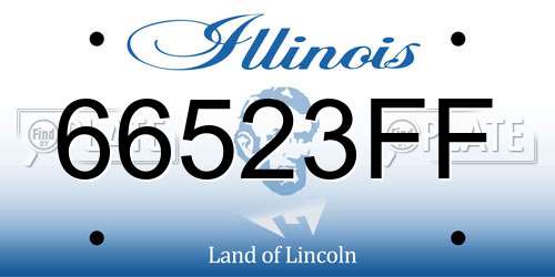 66523FF Illinois License Plate