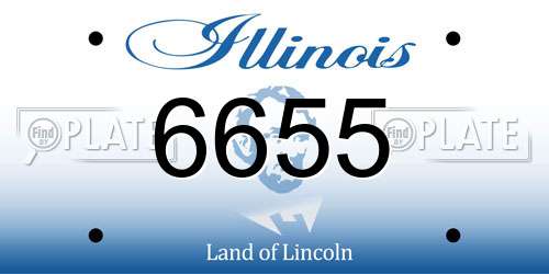 6655 Illinois License Plate