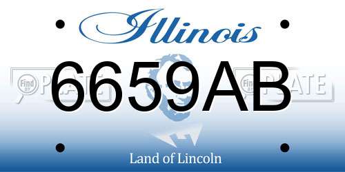 6659AB Illinois License Plate