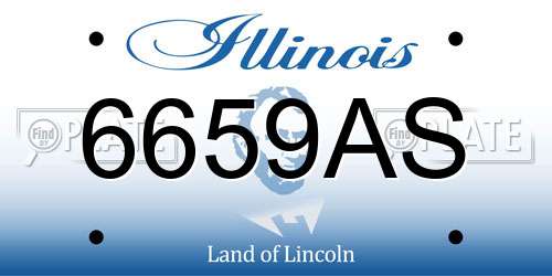 6659AS Illinois License Plate