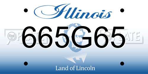 665G65 Illinois License Plate
