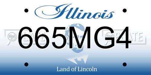 665MG4 Illinois License Plate