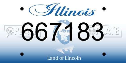 667183 Illinois License Plate