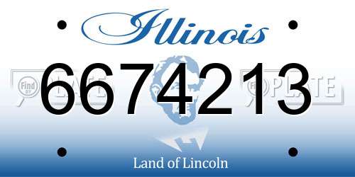 6674213 Illinois License Plate