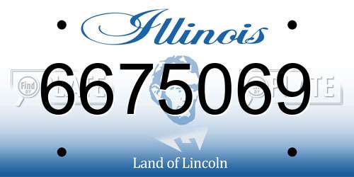 6675069 Illinois License Plate