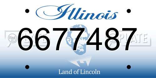 6677487 Illinois License Plate
