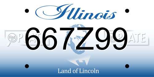 667Z99 Illinois License Plate
