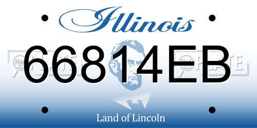 66814EB Illinois License Plate