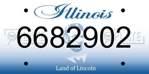 6682902 Illinois License Plate