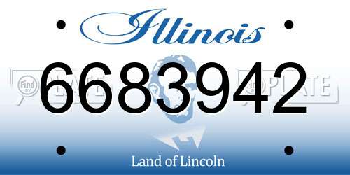 6683942 Illinois License Plate