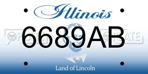 6689AB Illinois License Plate