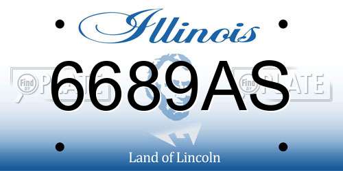 6689AS Illinois License Plate