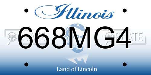 668MG4 Illinois License Plate
