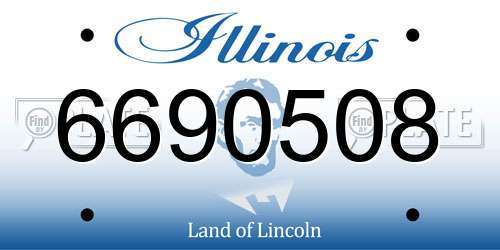 6690508 Illinois License Plate