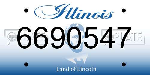 6690547 Illinois License Plate