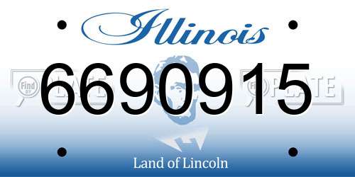6690915 Illinois License Plate