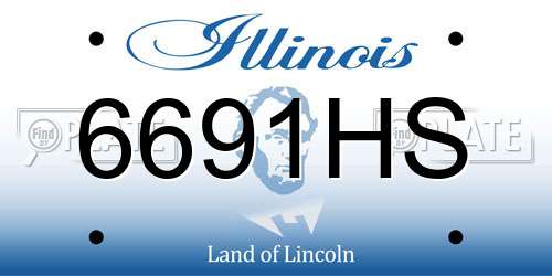 6691HS Illinois License Plate