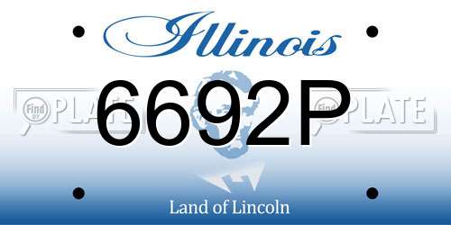 6692P Illinois License Plate