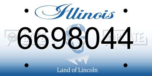 6698044 Illinois License Plate