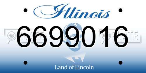 6699016 Illinois License Plate