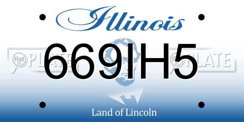 669IH5 Illinois License Plate