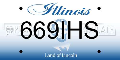 669IHS Illinois License Plate