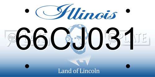 66CJ031 Illinois License Plate