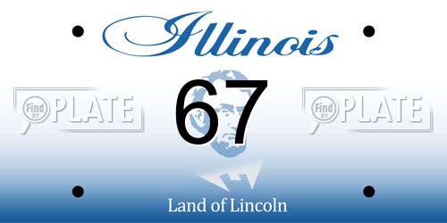 67 Illinois License Plate