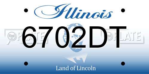 6702DT Illinois License Plate