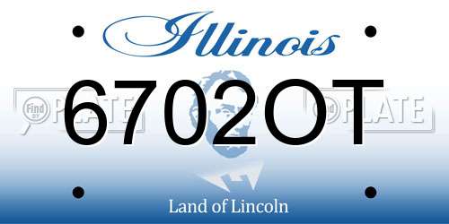 6702OT Illinois License Plate