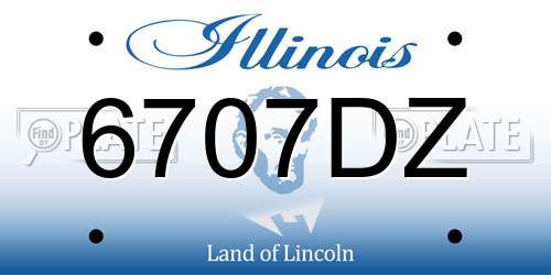6707DZ Illinois License Plate