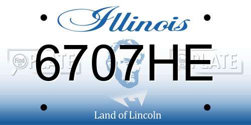 6707HE Illinois License Plate