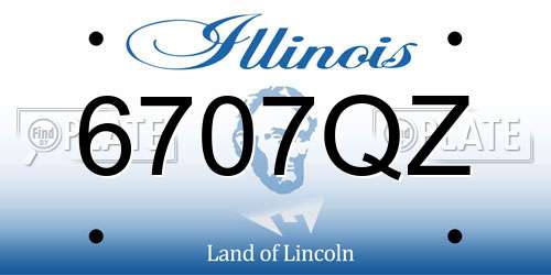 6707QZ Illinois License Plate