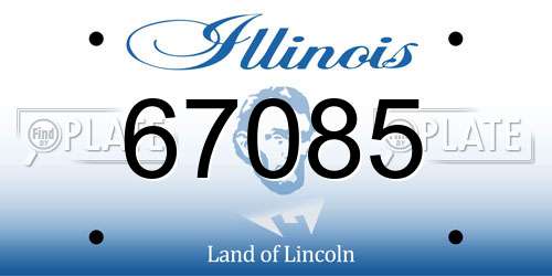 67085 Illinois License Plate