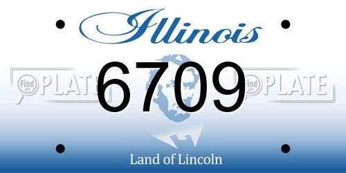 6709 Illinois License Plate